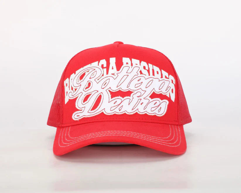 BOTTEGA DESIRES TRUCKER HAT (SEXYY RED)